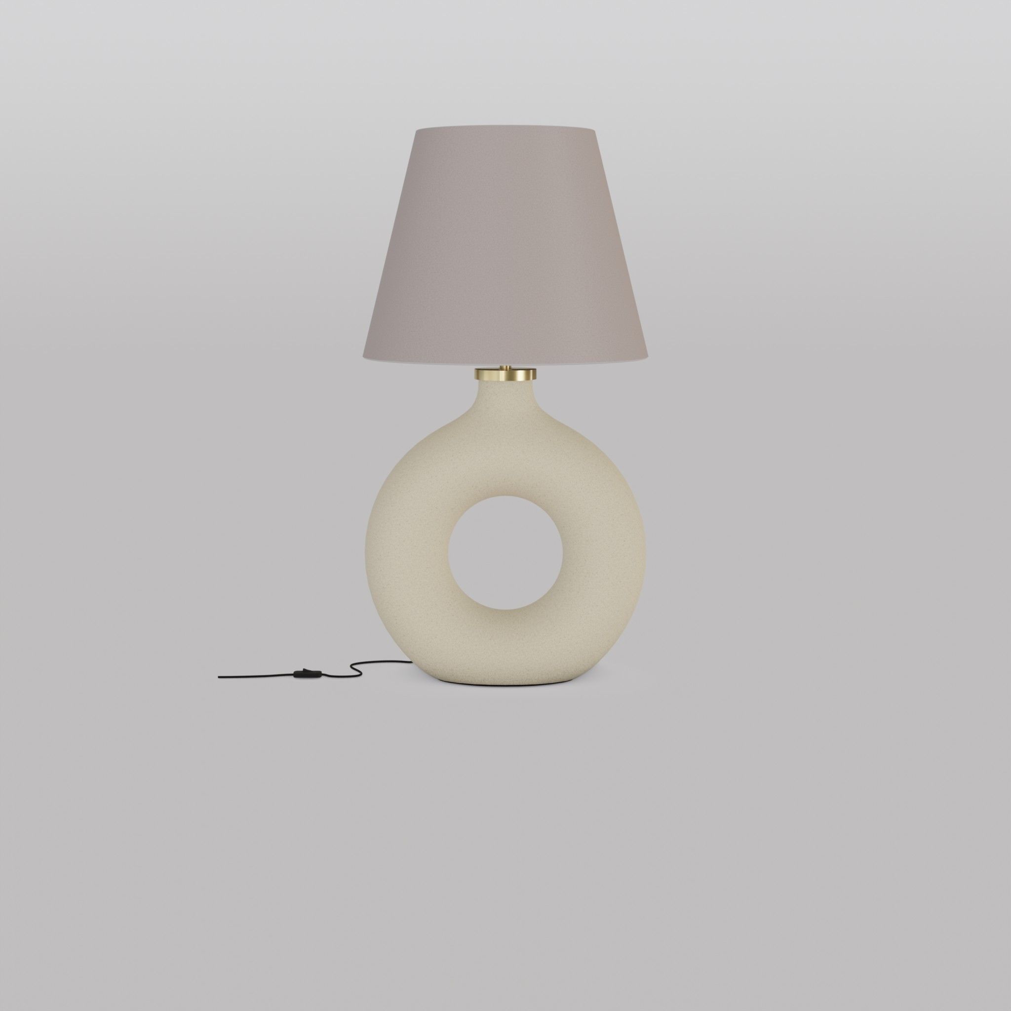 Ring-shaped Ceramic Lamp Low-poly 3D model_3