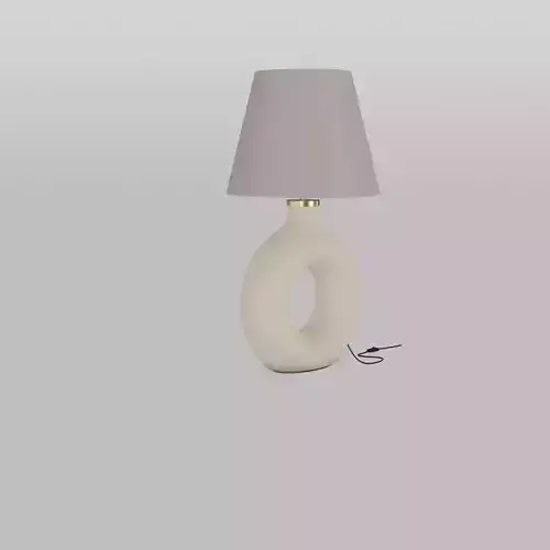 Ring-shaped Ceramic Lamp Low-poly 3D model