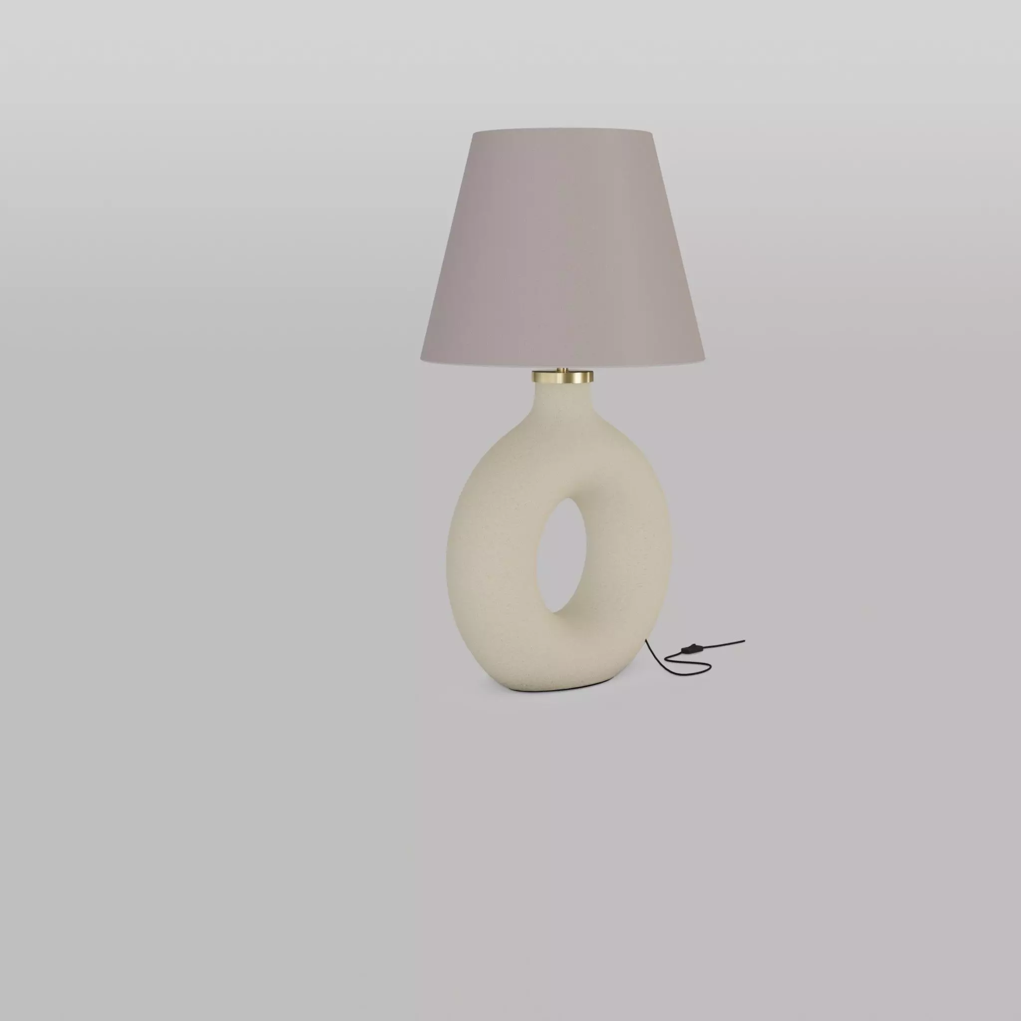 Ring-shaped Ceramic Lamp Low-poly 3D model_0