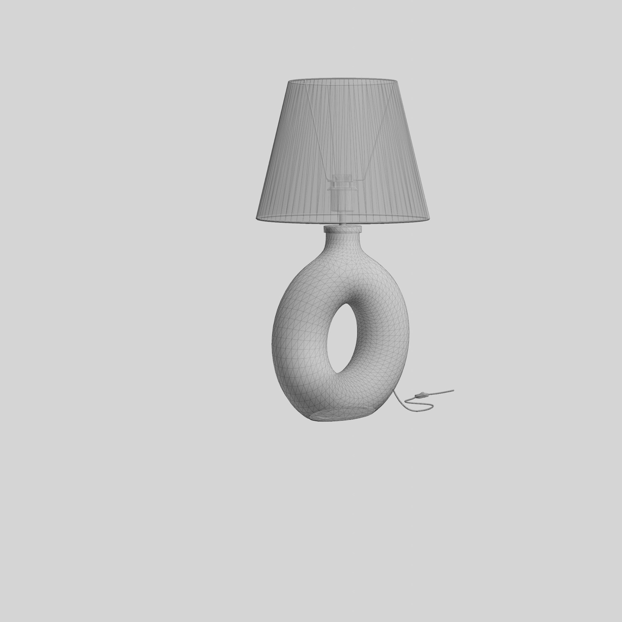 Ring-shaped Ceramic Lamp Low-poly 3D model_5
