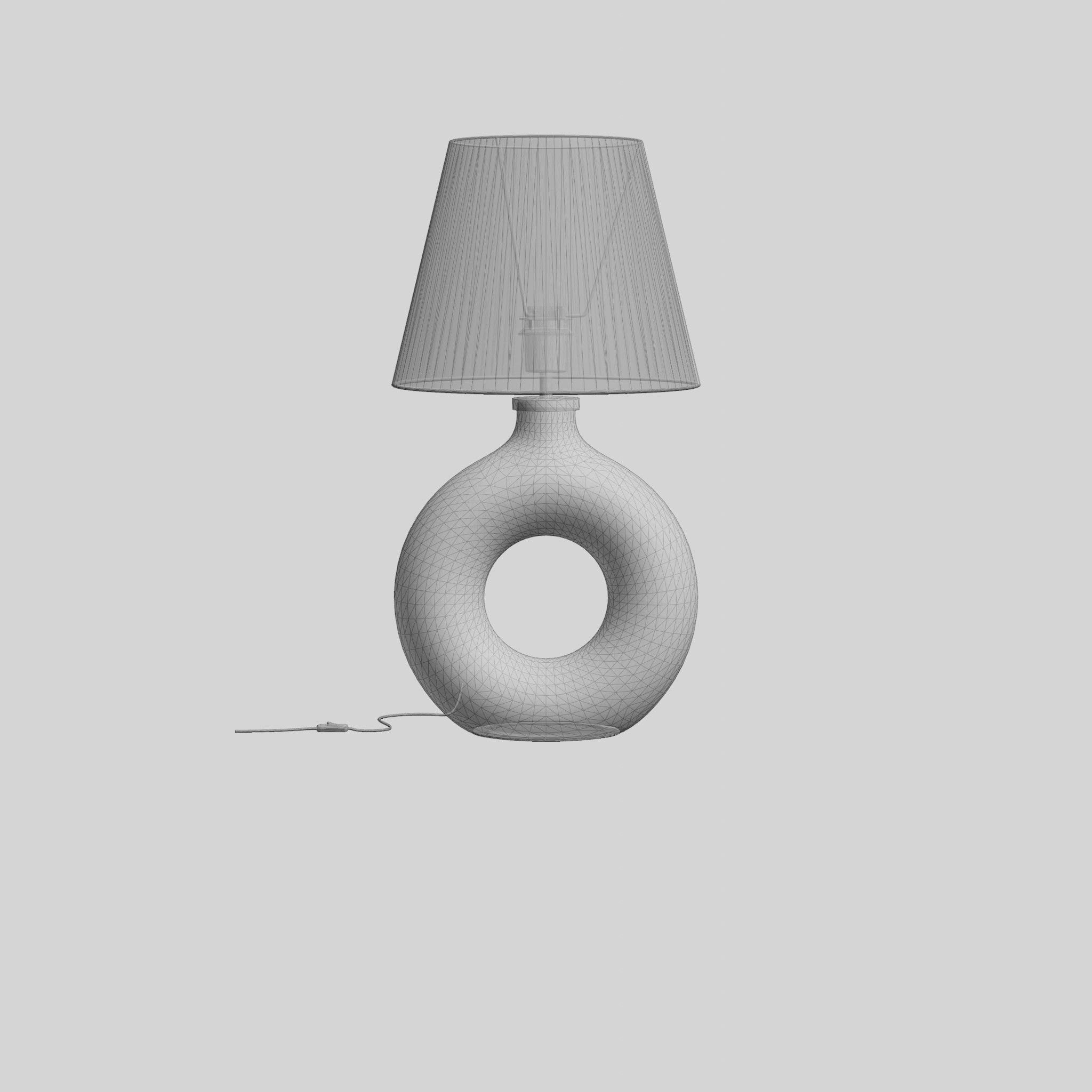 Ring-shaped Ceramic Lamp Low-poly 3D model_8
