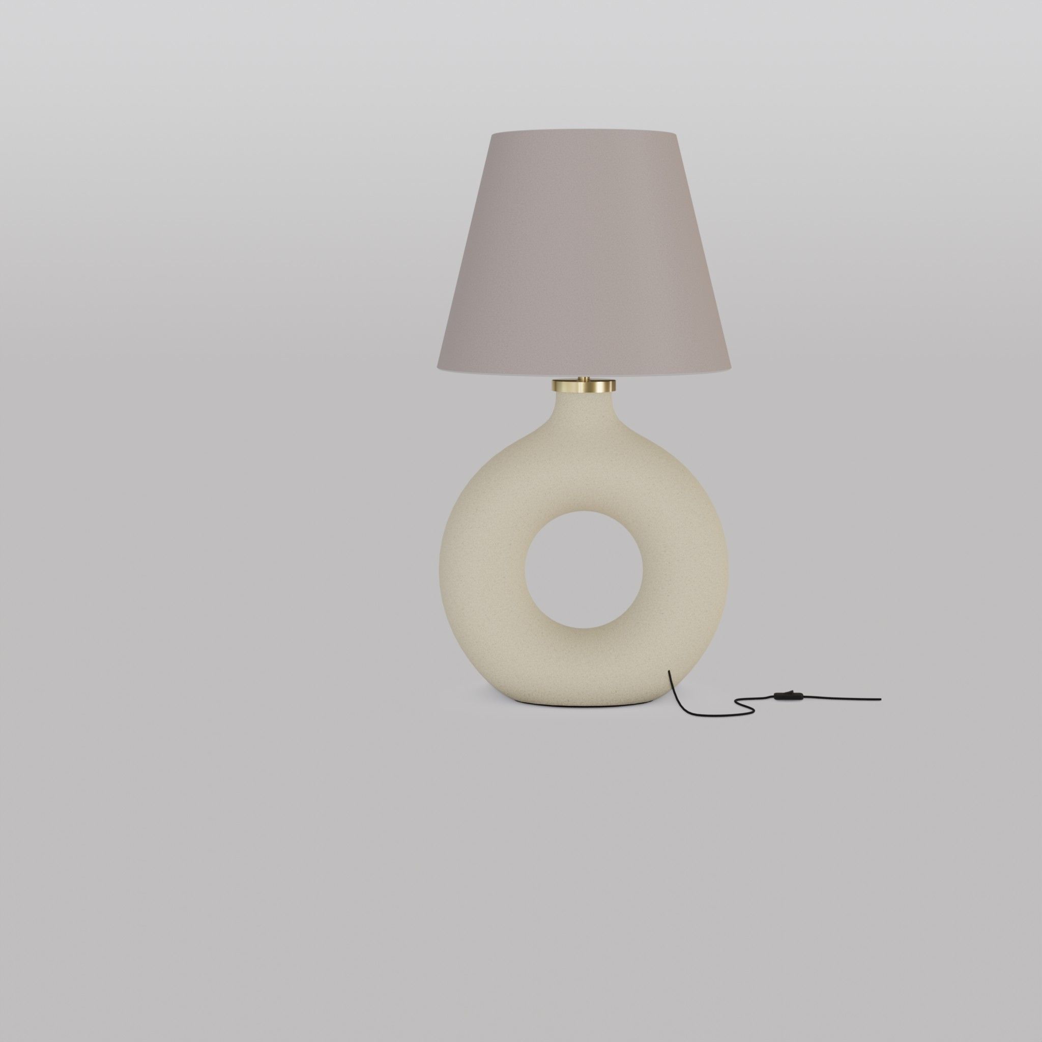 Ring-shaped Ceramic Lamp Low-poly 3D model_1
