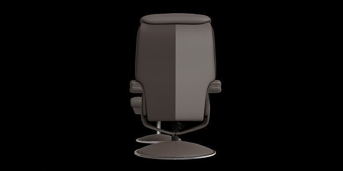 Recliner Chair And Footstool 3D model 7