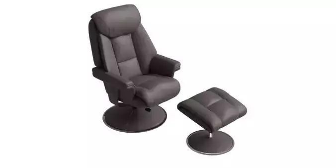 Recliner Chair And Footstool 3D model