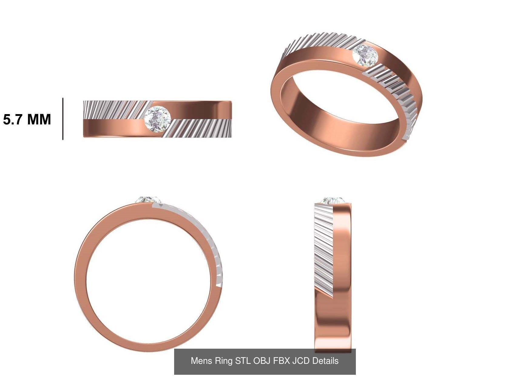 124 Mens Ring STL OBJ FBX JCD Details Collection _82