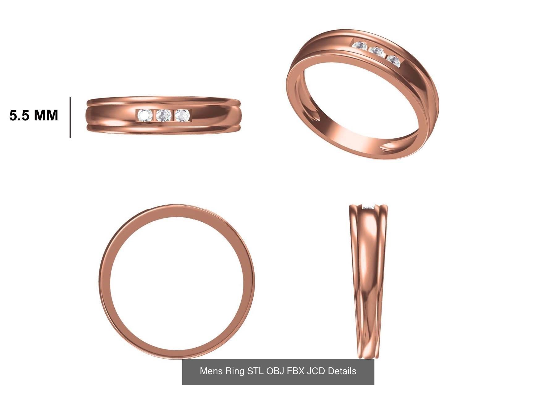 124 Mens Ring STL OBJ FBX JCD Details Collection _114