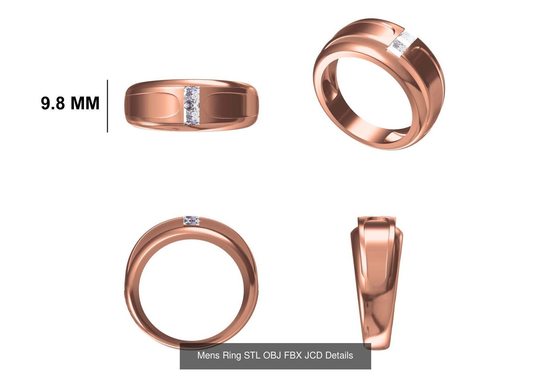 124 Mens Ring STL OBJ FBX JCD Details Collection _45