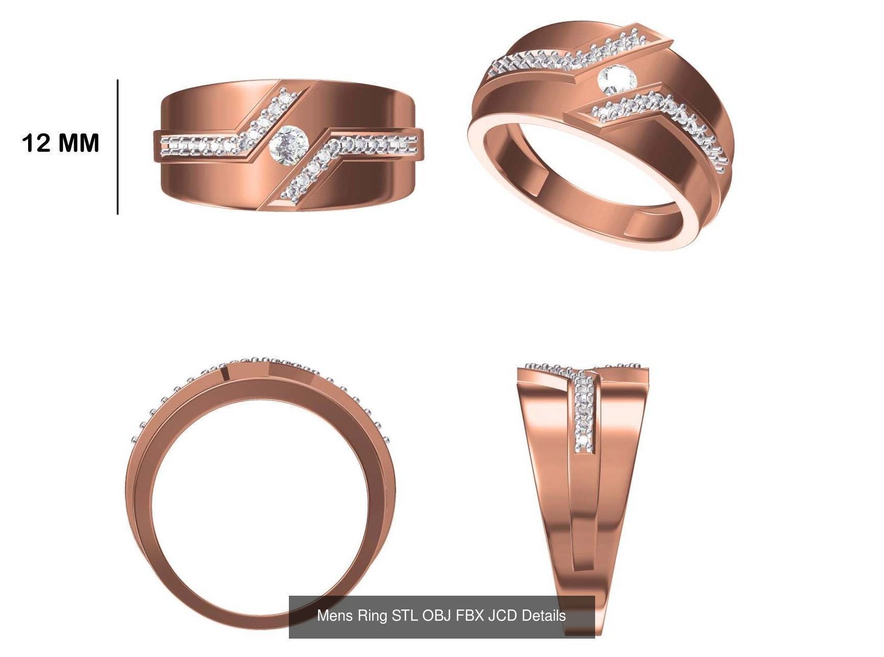 124 Mens Ring STL OBJ FBX JCD Details Collection _15