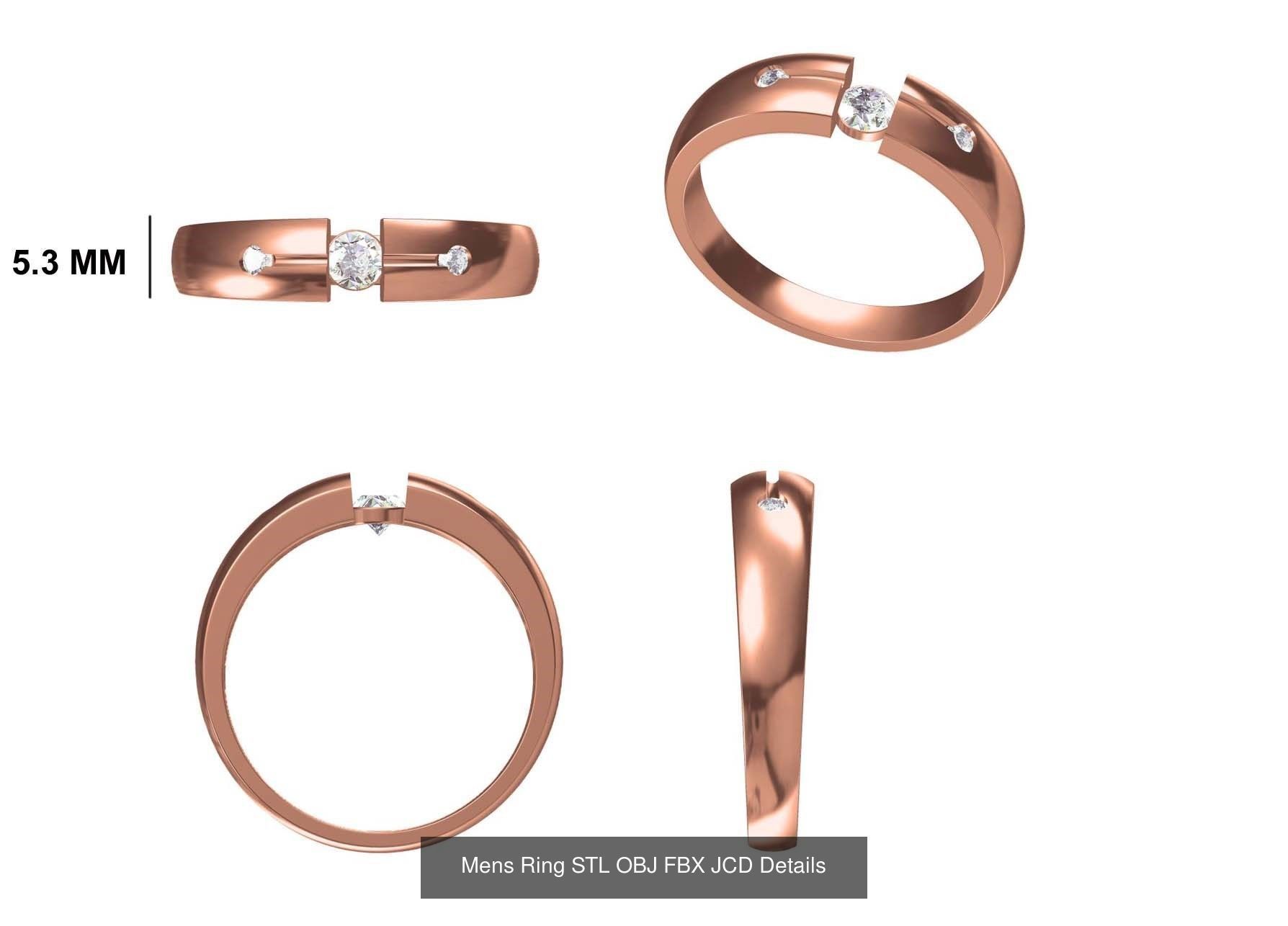 124 Mens Ring STL OBJ FBX JCD Details Collection _123