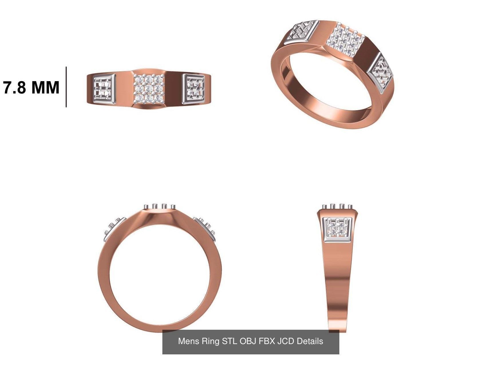 124 Mens Ring STL OBJ FBX JCD Details Collection _50