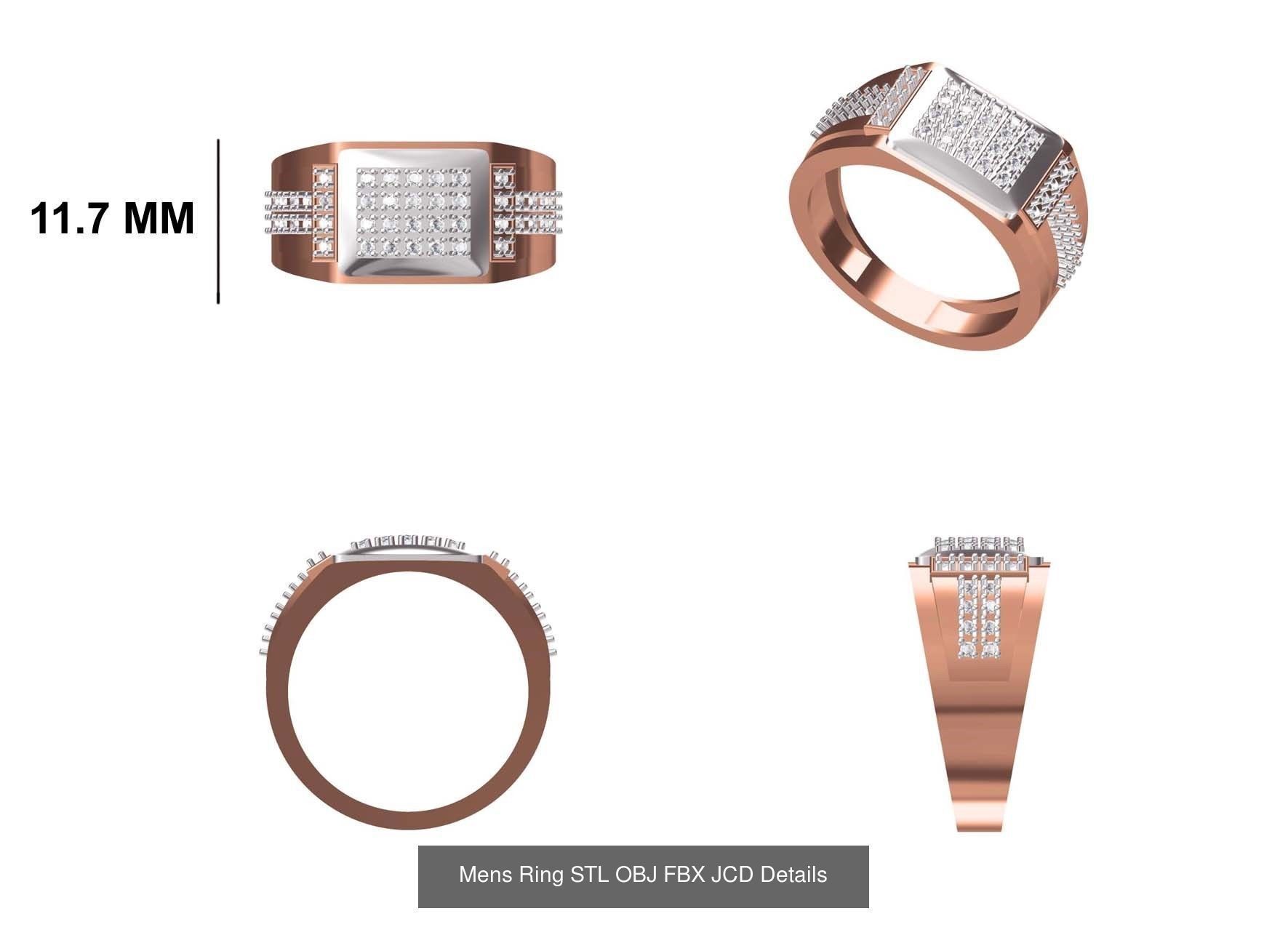 124 Mens Ring STL OBJ FBX JCD Details Collection _58