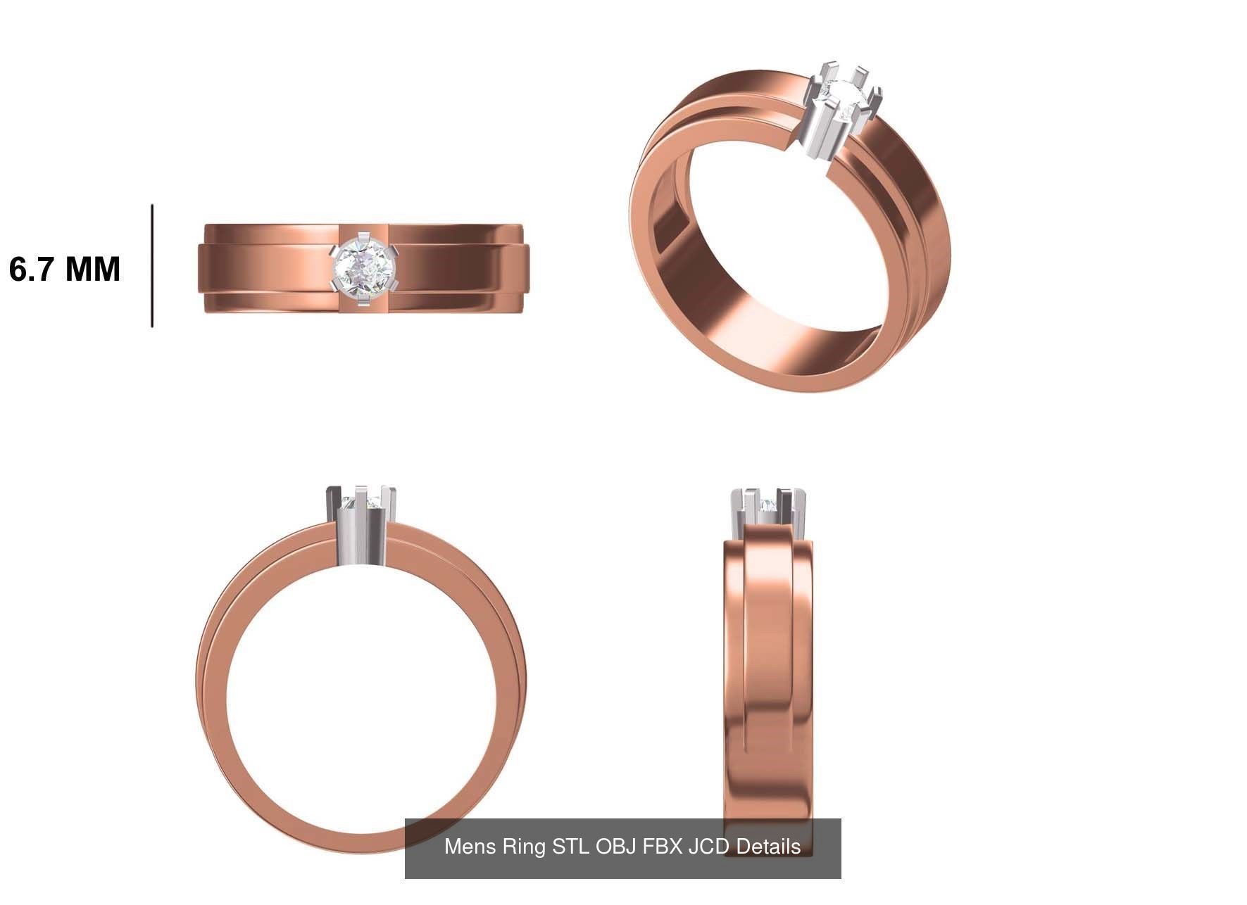 124 Mens Ring STL OBJ FBX JCD Details Collection _116