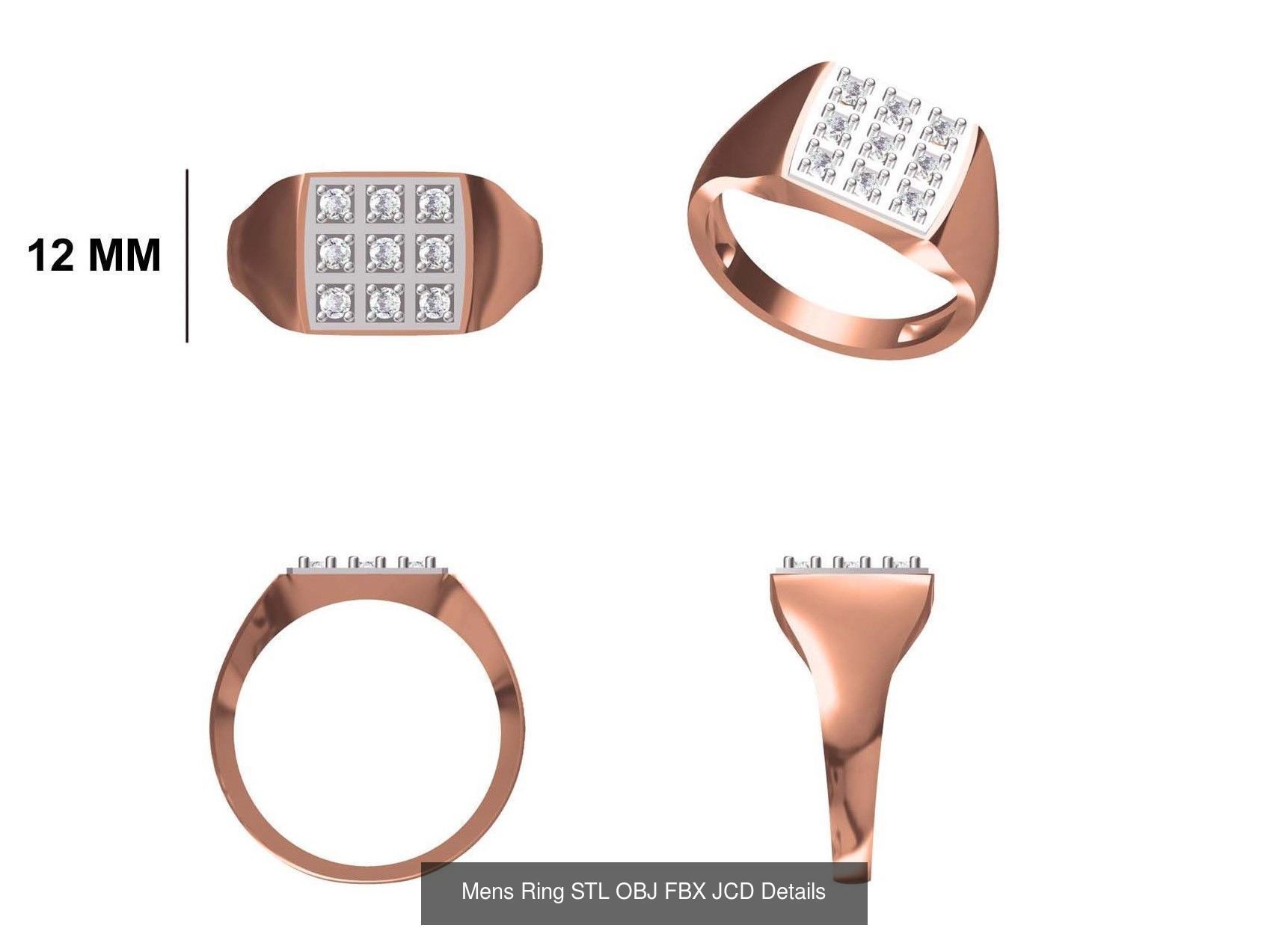 124 Mens Ring STL OBJ FBX JCD Details Collection _55