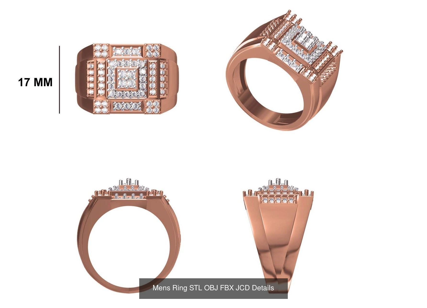 124 Mens Ring STL OBJ FBX JCD Details Collection _95