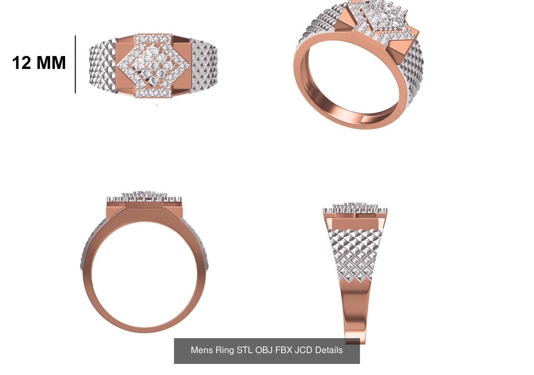 124 Mens Ring STL OBJ FBX JCD Details Collection _66