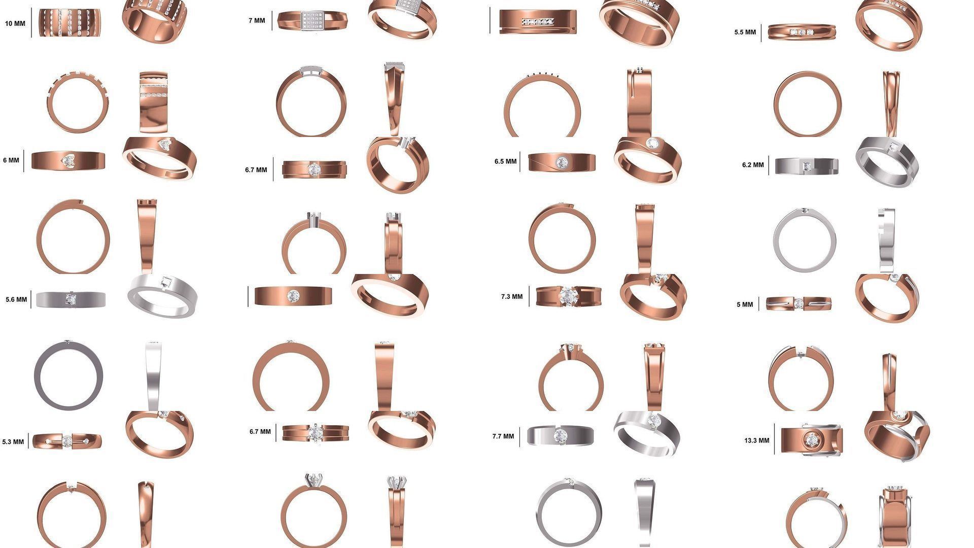 124 Mens Ring STL OBJ FBX JCD Details Collection _11