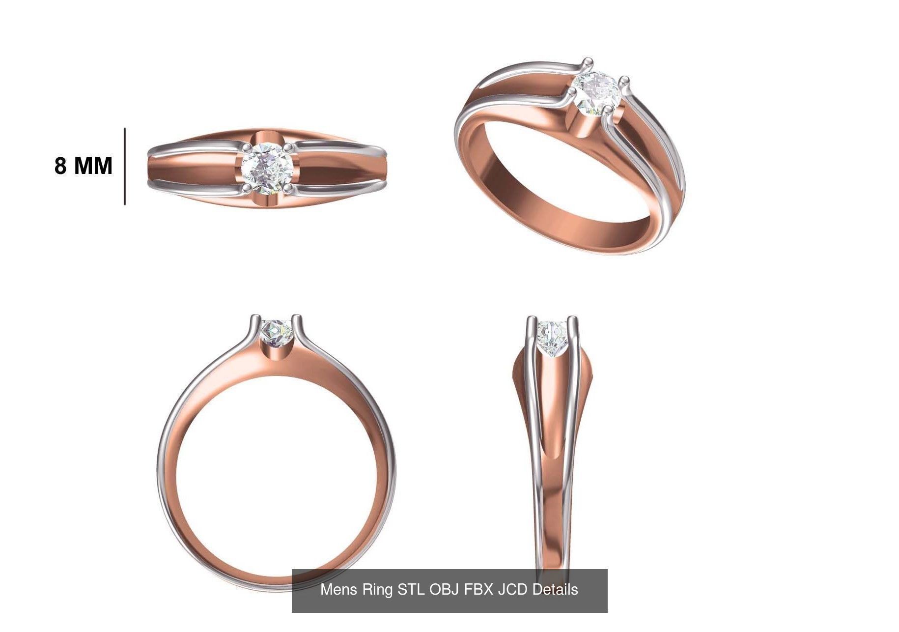 124 Mens Ring STL OBJ FBX JCD Details Collection _128