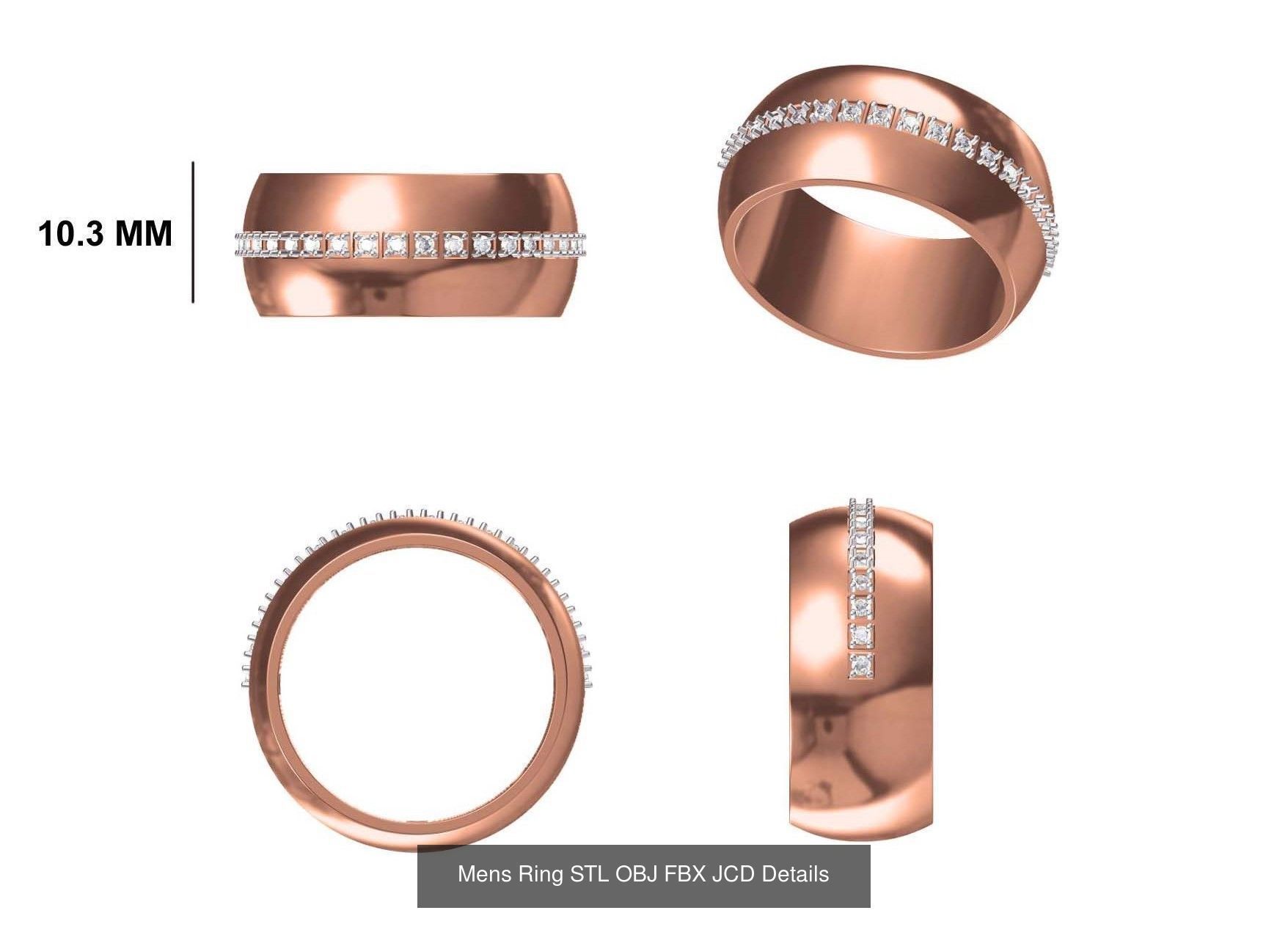 124 Mens Ring STL OBJ FBX JCD Details Collection _76