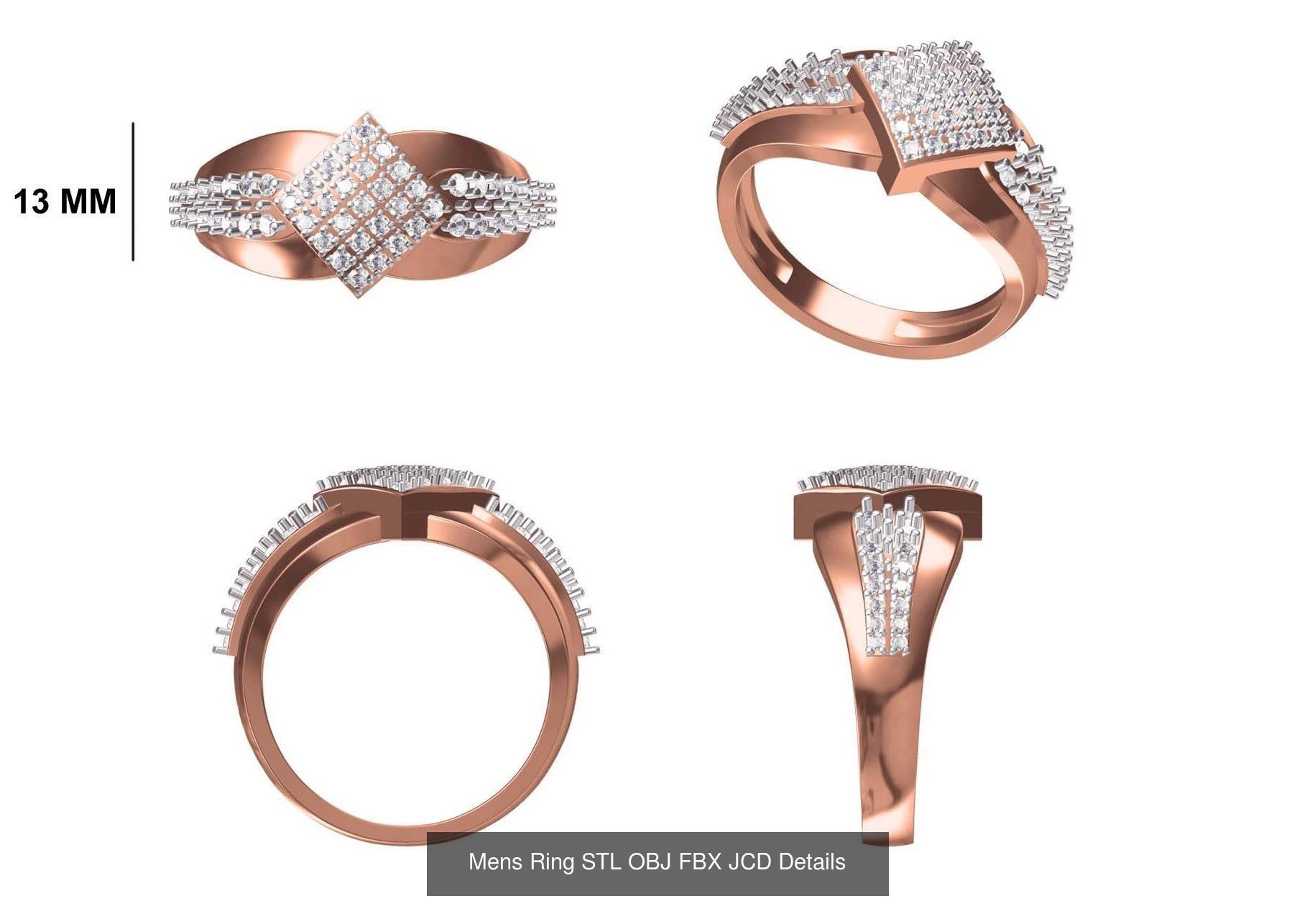 124 Mens Ring STL OBJ FBX JCD Details Collection _110