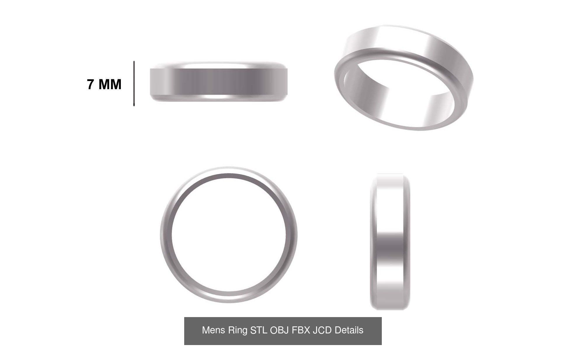 124 Mens Ring STL OBJ FBX JCD Details Collection _75