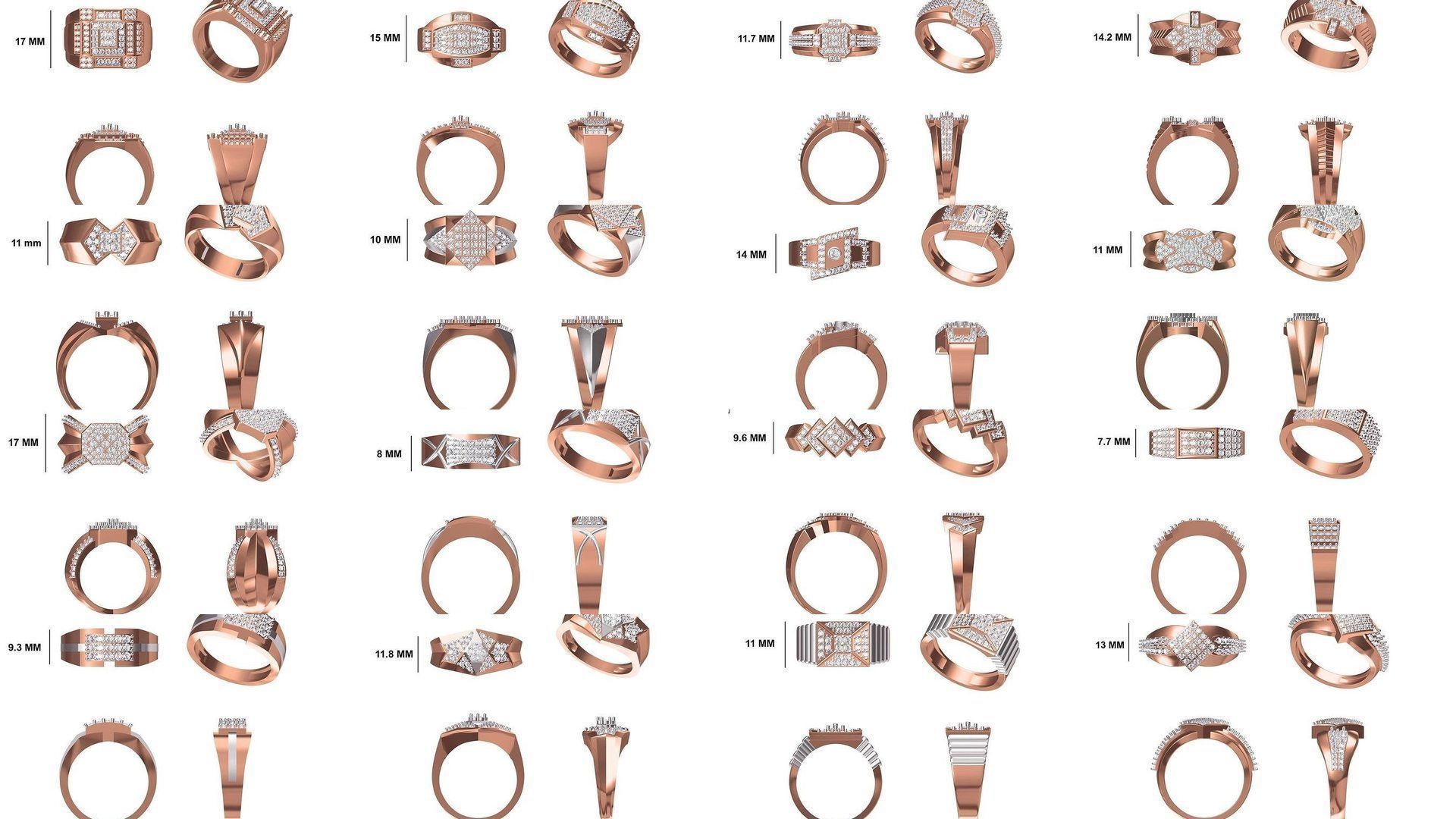 124 Mens Ring STL OBJ FBX JCD Details Collection _9