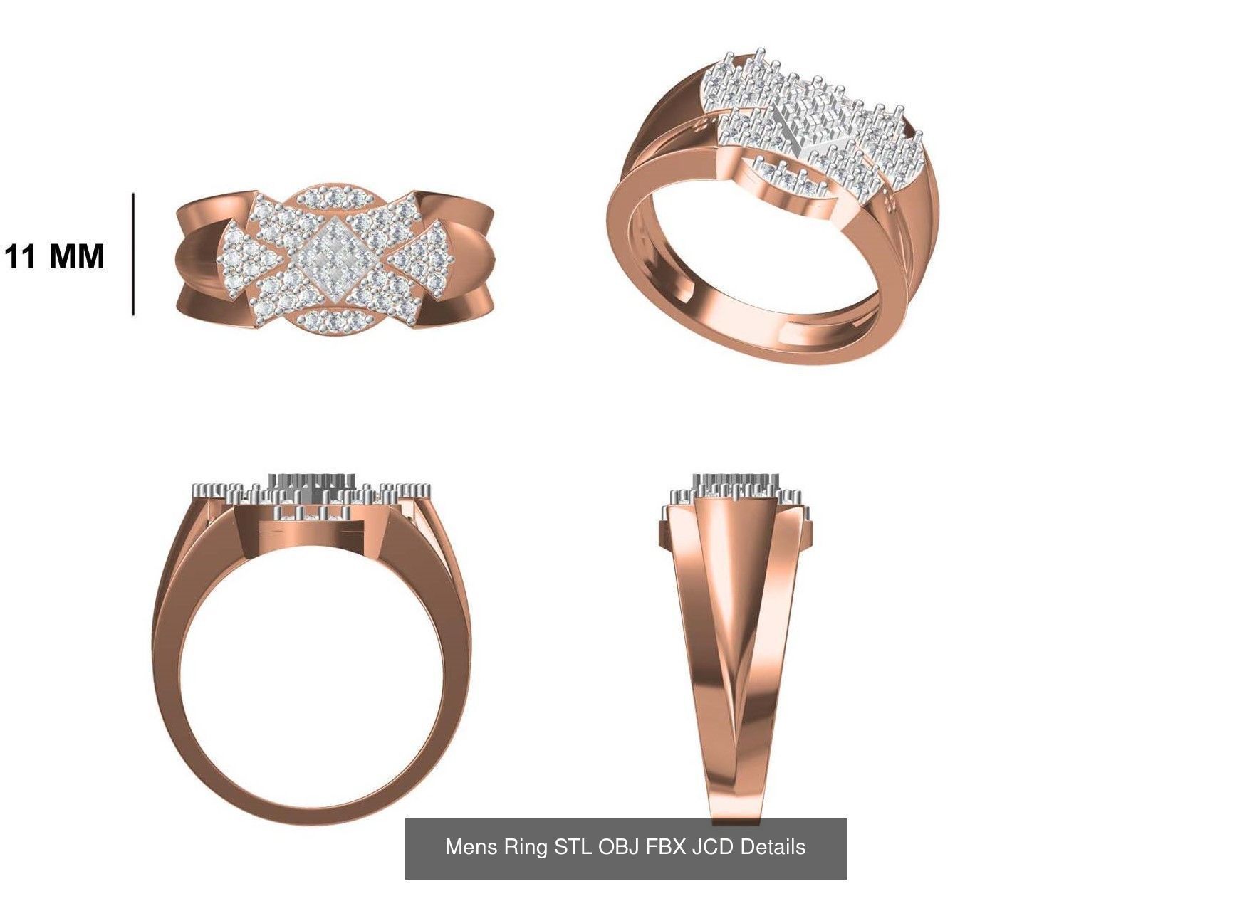 124 Mens Ring STL OBJ FBX JCD Details Collection _102