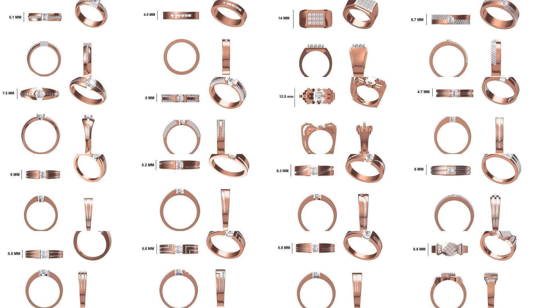 124 Mens Ring STL OBJ FBX JCD Details Collection _7