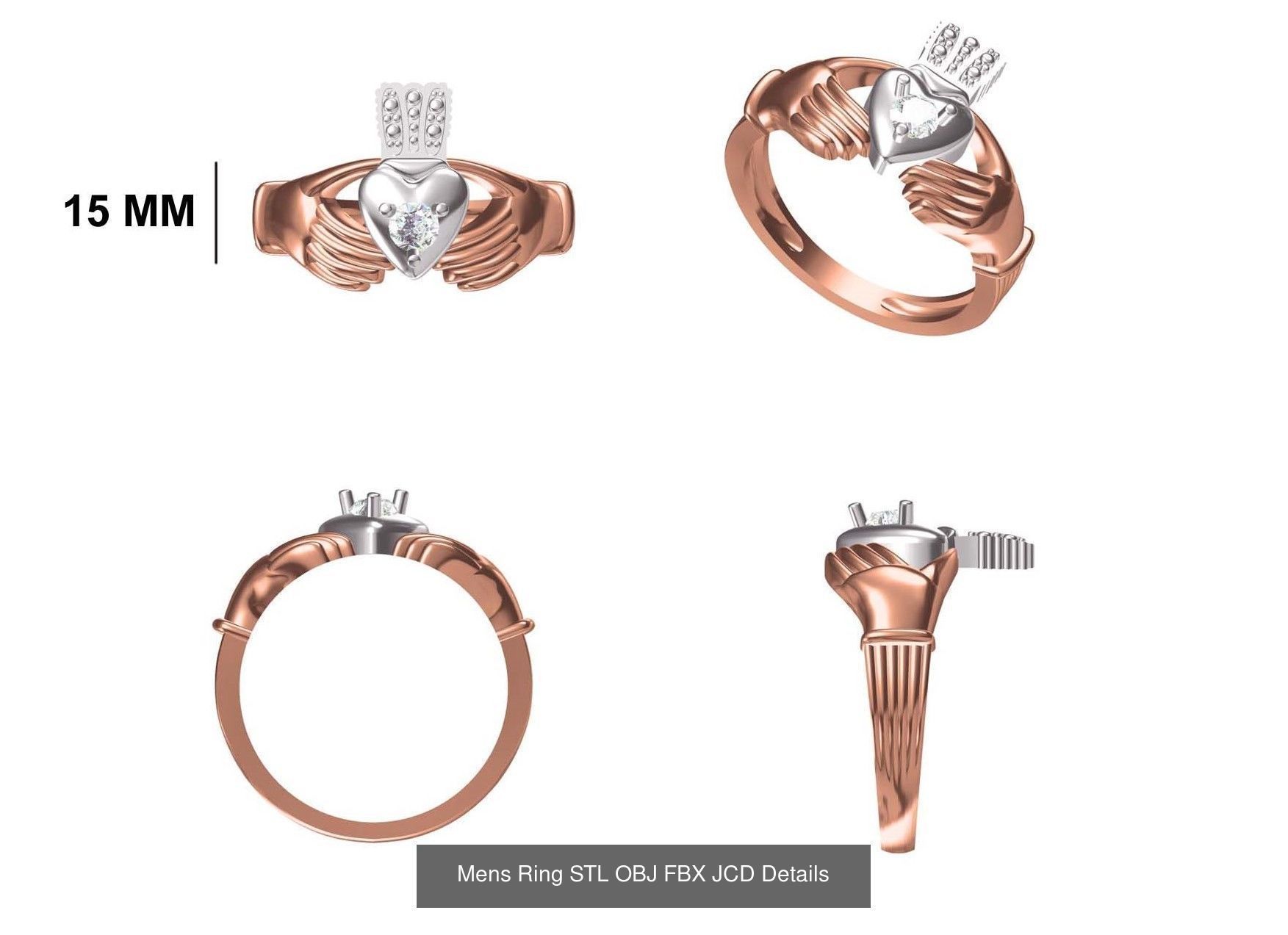 124 Mens Ring STL OBJ FBX JCD Details Collection _54