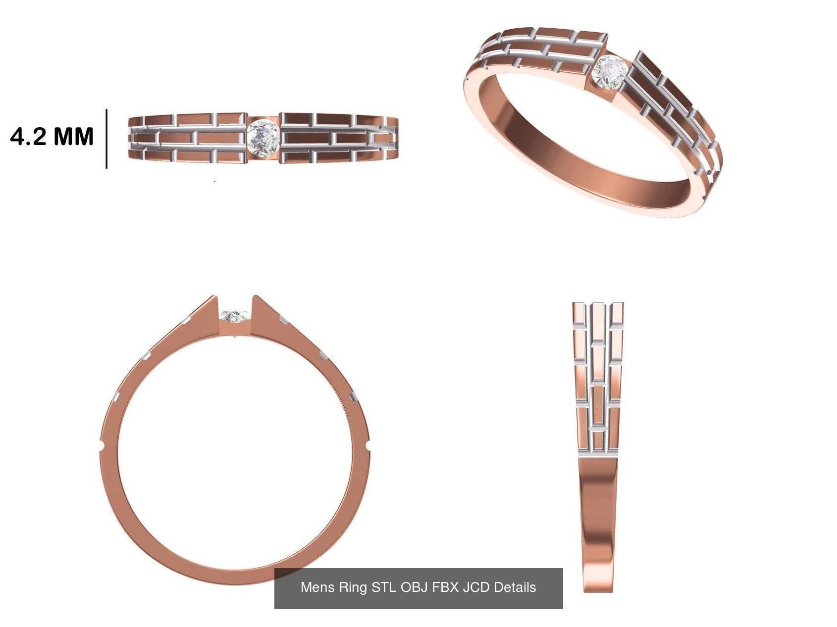 124 Mens Ring STL OBJ FBX JCD Details Collection _20