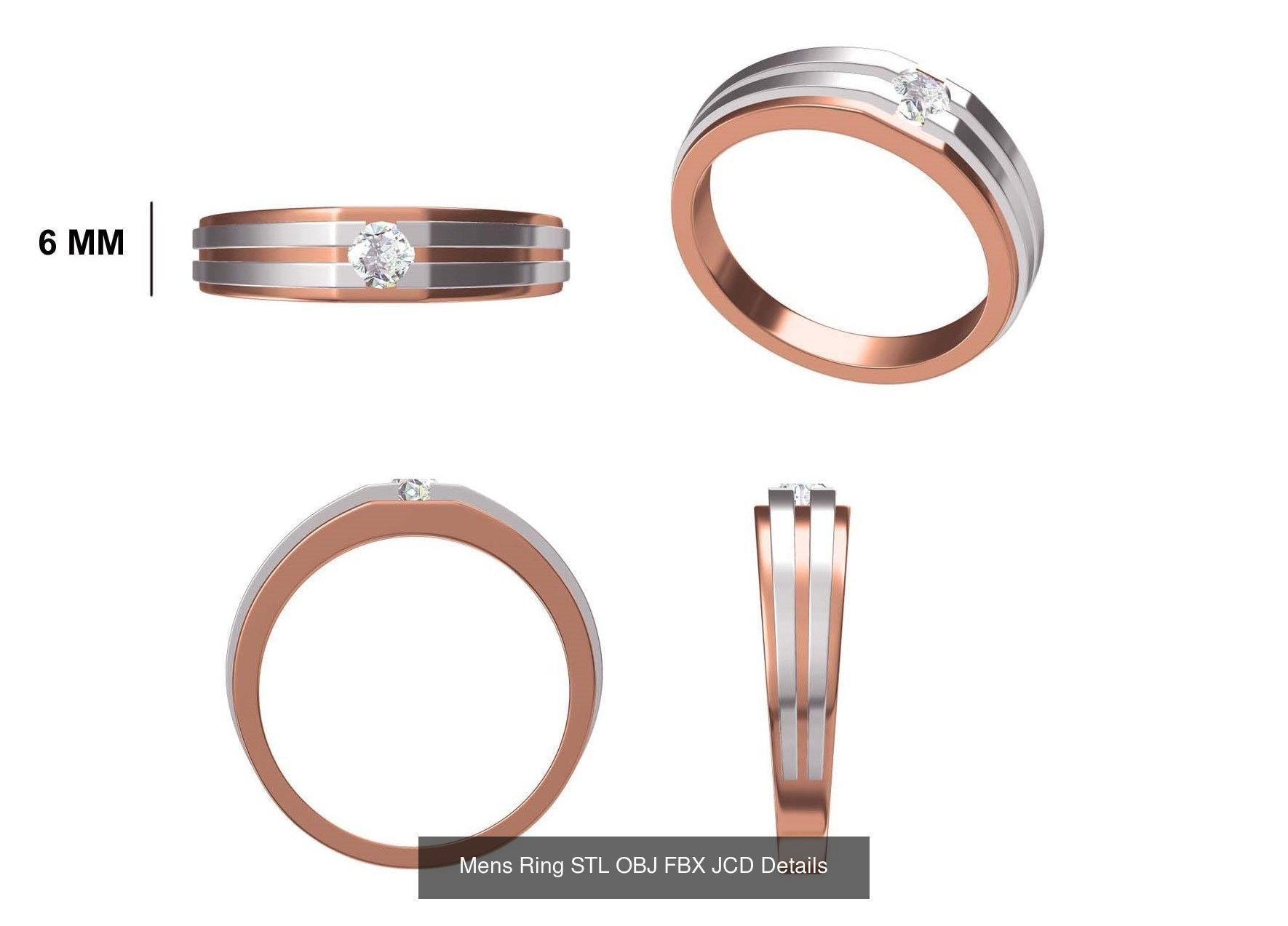 124 Mens Ring STL OBJ FBX JCD Details Collection _90