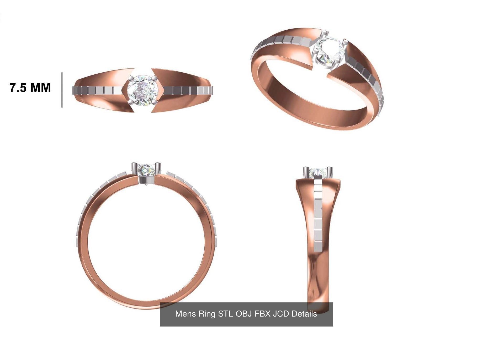 124 Mens Ring STL OBJ FBX JCD Details Collection _83