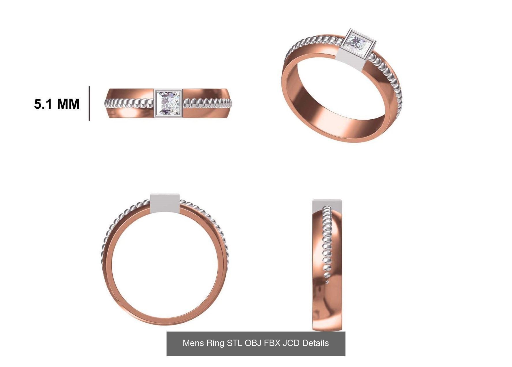 124 Mens Ring STL OBJ FBX JCD Details Collection _79