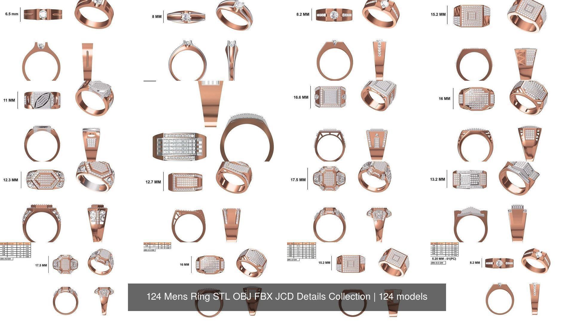 124 Mens Ring STL OBJ FBX JCD Details Collection _14