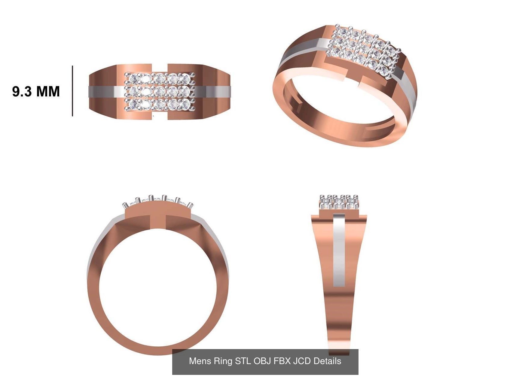 124 Mens Ring STL OBJ FBX JCD Details Collection _107