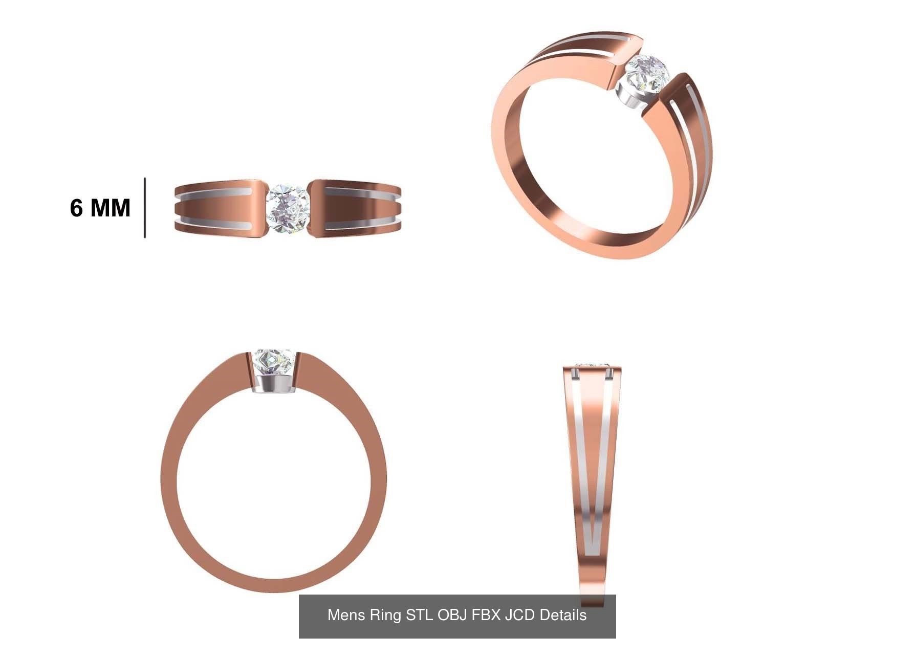 124 Mens Ring STL OBJ FBX JCD Details Collection _87