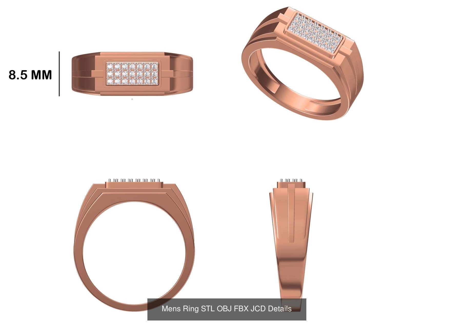 124 Mens Ring STL OBJ FBX JCD Details Collection _31