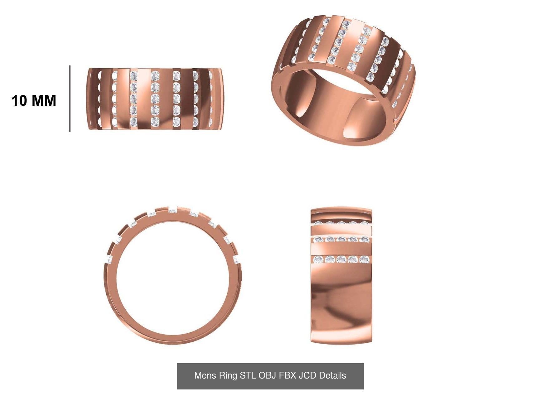 124 Mens Ring STL OBJ FBX JCD Details Collection _111