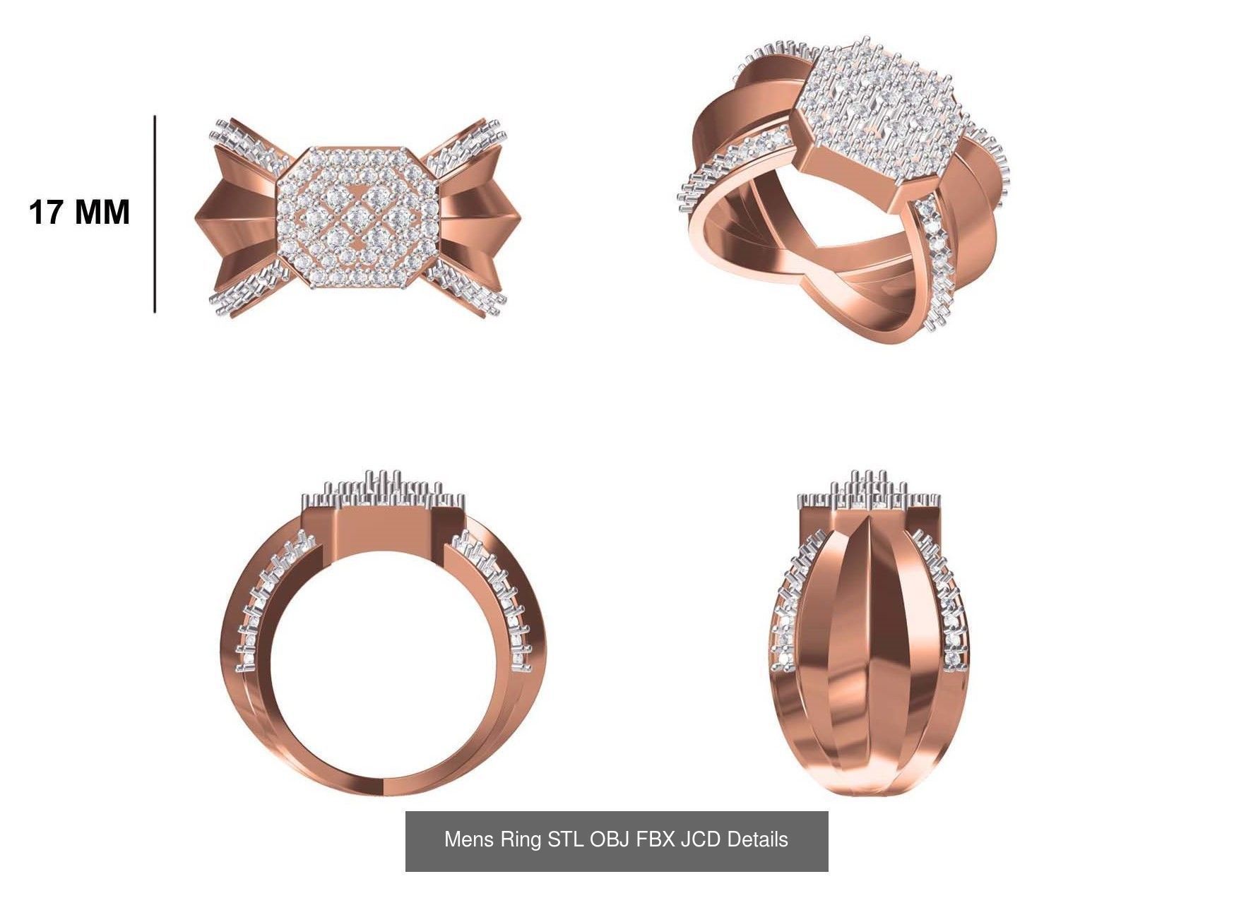 124 Mens Ring STL OBJ FBX JCD Details Collection _103