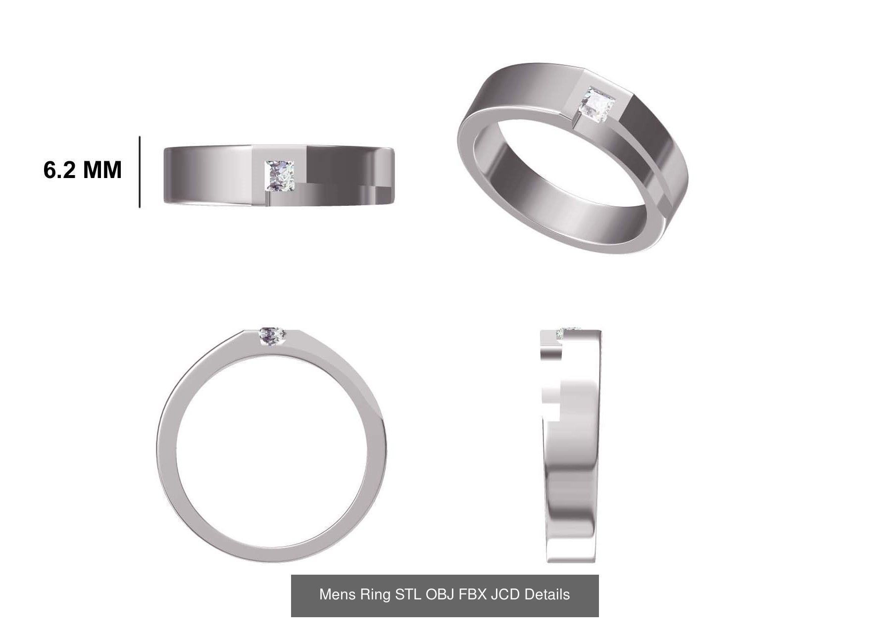 124 Mens Ring STL OBJ FBX JCD Details Collection _118