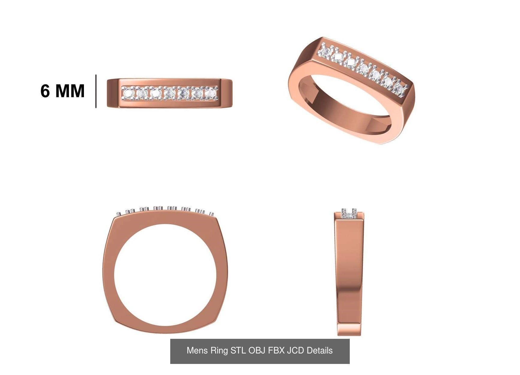 124 Mens Ring STL OBJ FBX JCD Details Collection _47