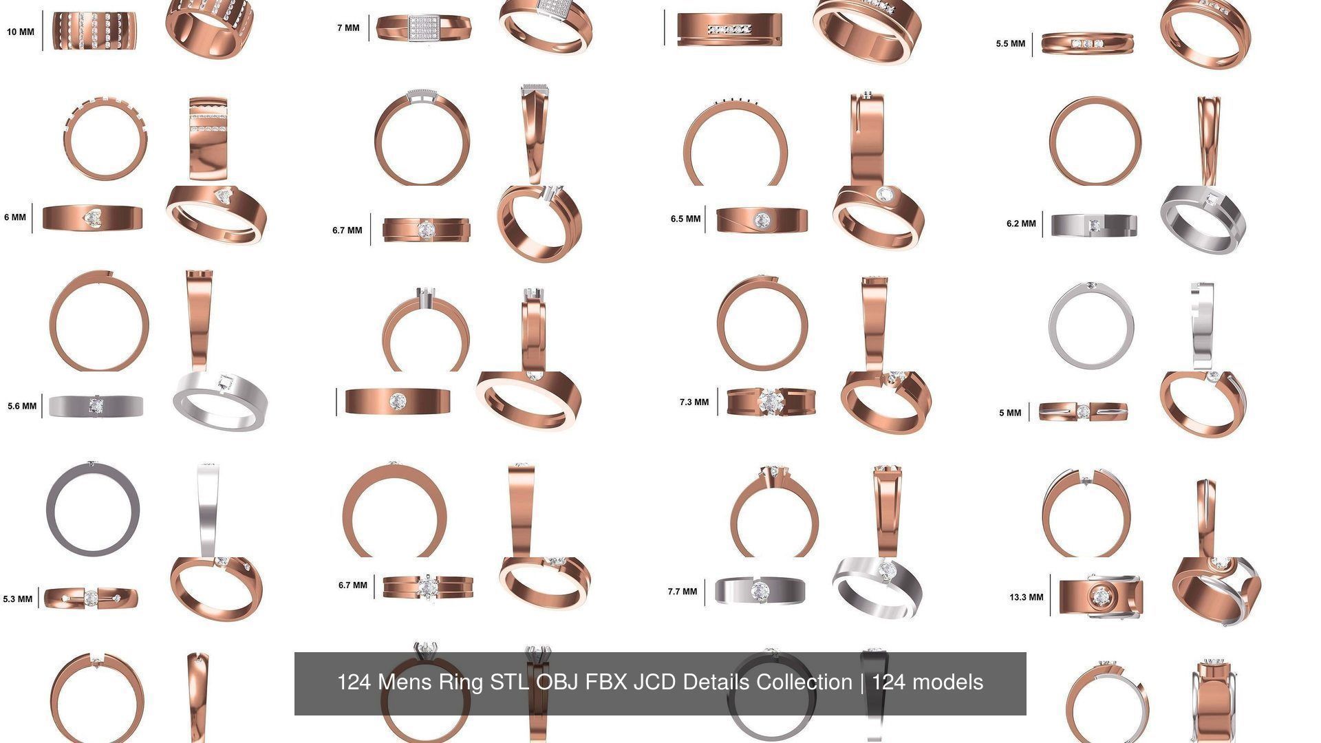 124 Mens Ring STL OBJ FBX JCD Details Collection _12