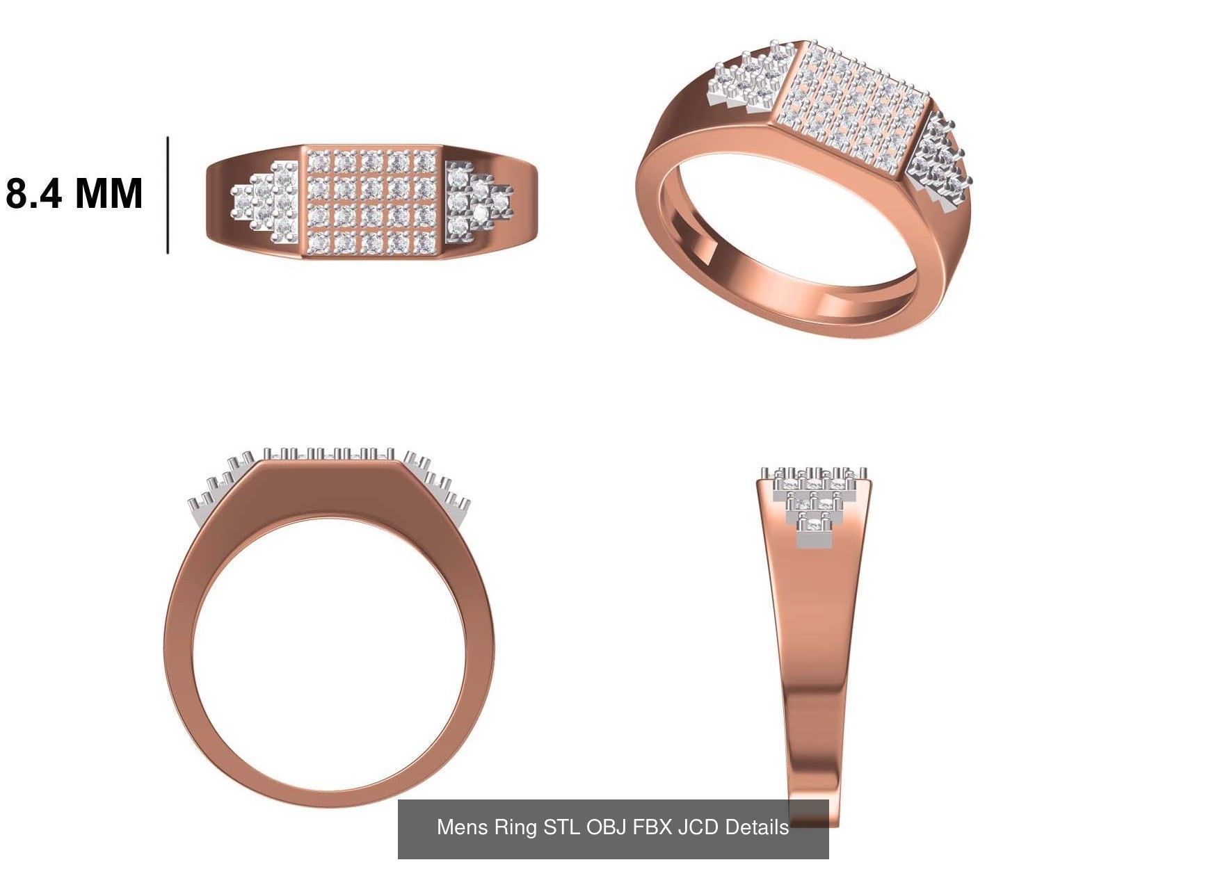 124 Mens Ring STL OBJ FBX JCD Details Collection _67