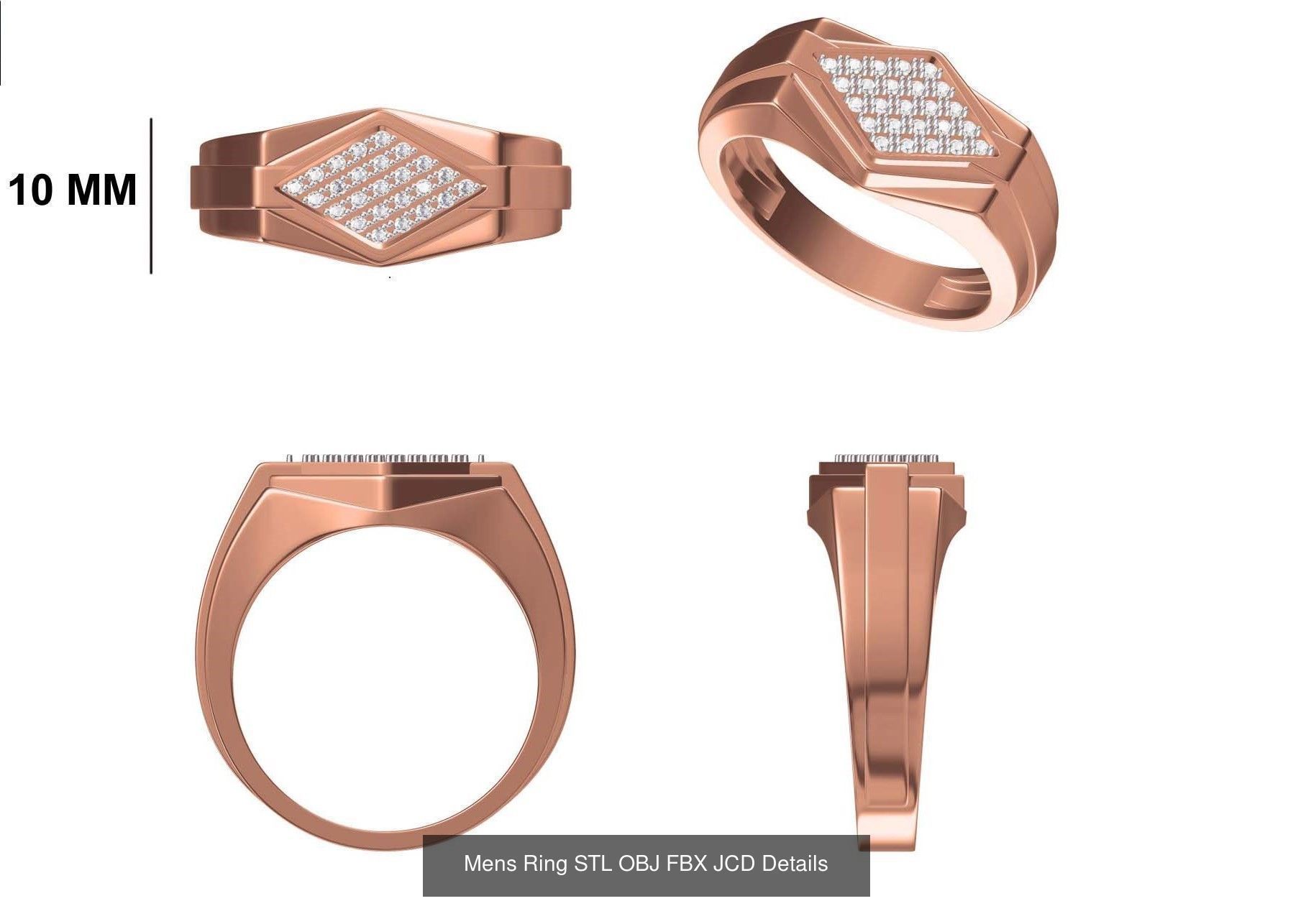 124 Mens Ring STL OBJ FBX JCD Details Collection _37