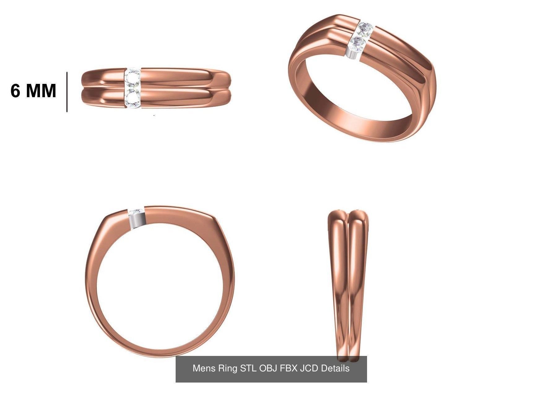124 Mens Ring STL OBJ FBX JCD Details Collection _41