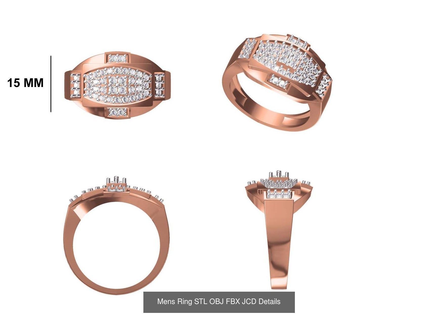 124 Mens Ring STL OBJ FBX JCD Details Collection _96