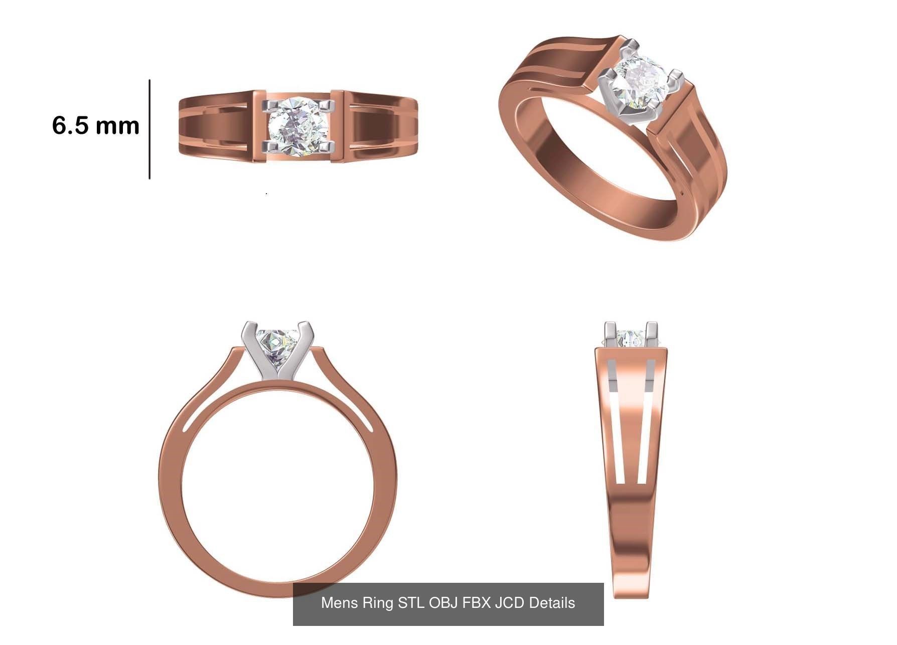 124 Mens Ring STL OBJ FBX JCD Details Collection _22