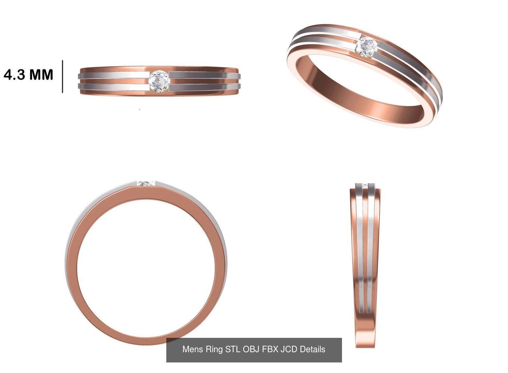 124 Mens Ring STL OBJ FBX JCD Details Collection _21