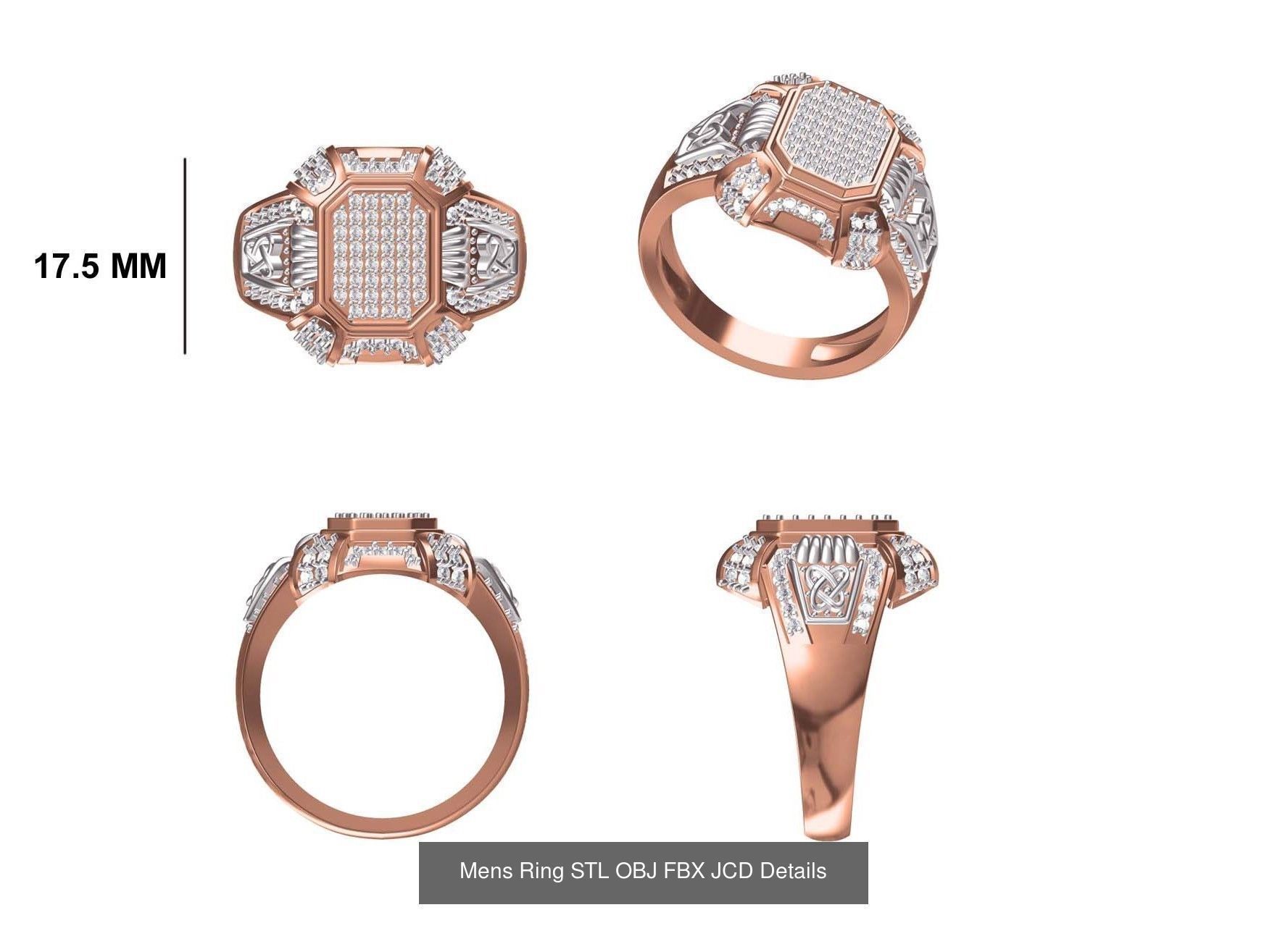 124 Mens Ring STL OBJ FBX JCD Details Collection _137