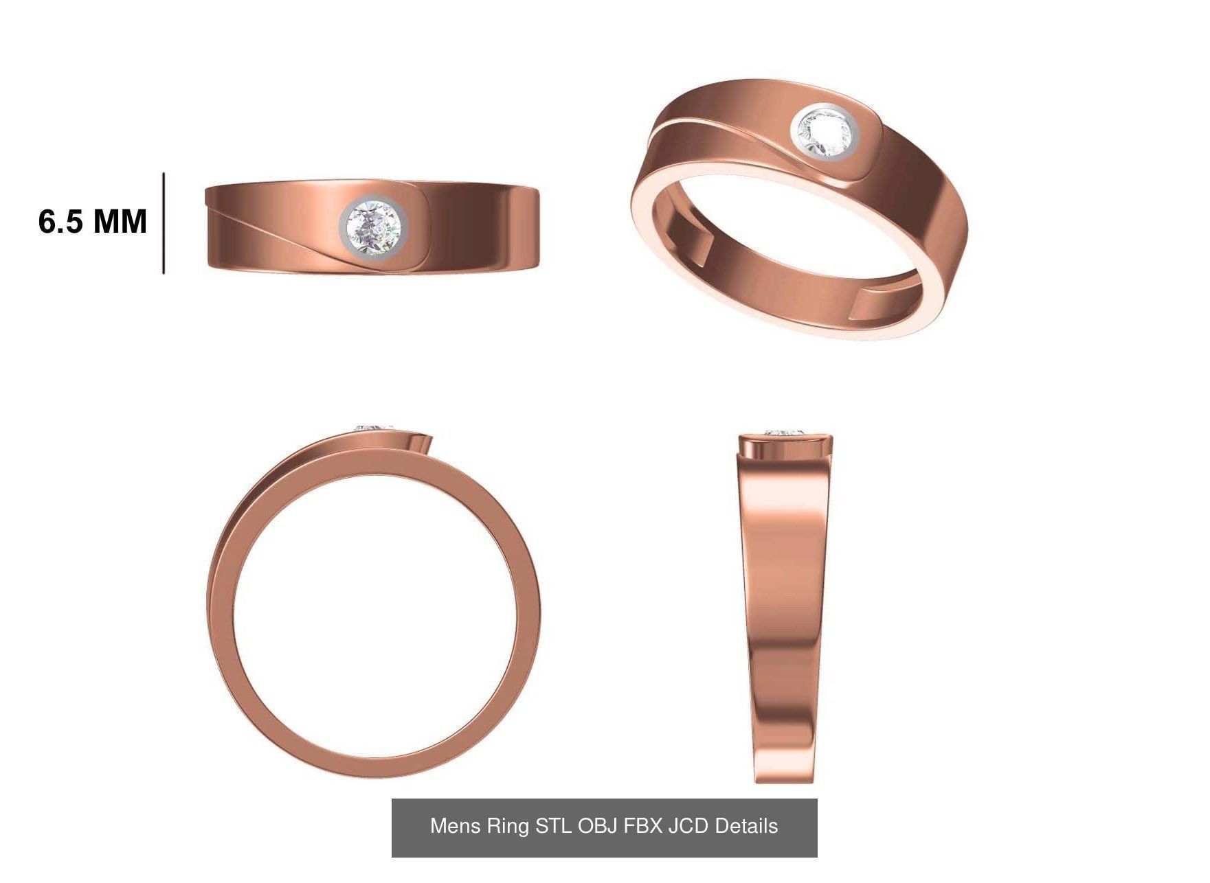 124 Mens Ring STL OBJ FBX JCD Details Collection _117