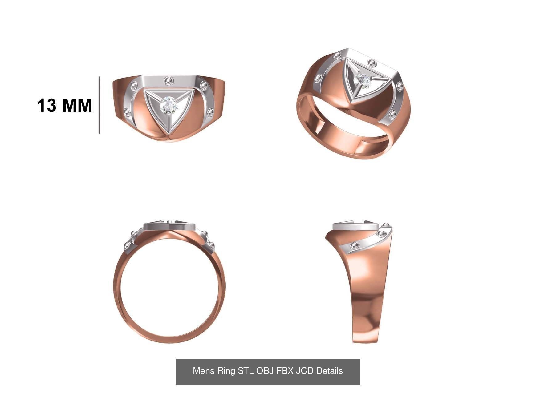 124 Mens Ring STL OBJ FBX JCD Details Collection _44